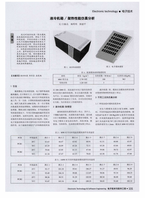 液冷机箱／架热性能仿真分析