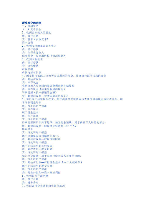 新准则会计科目应用之会计分录指导大全1