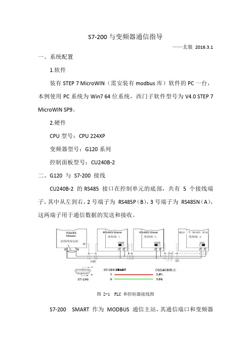 西门子CPU224XP与G120变频器通信实例指导