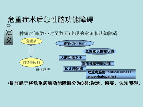 术后急性脑功能障碍