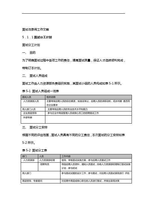 人力资源管理面试操作手册