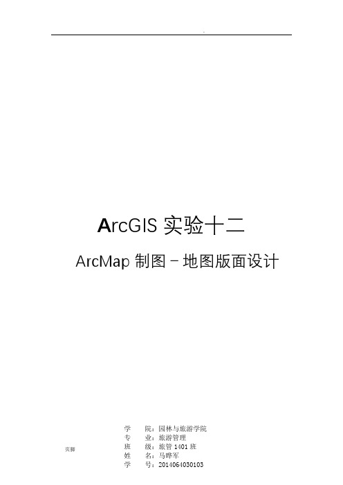 ARCGIS 10.2实验十二实验报告