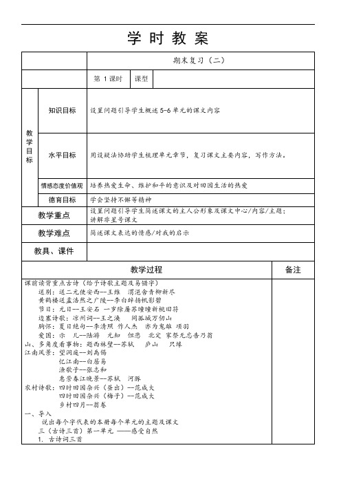 人教版小学语文四年级下册《生字表(二)》优质课教学设计_0