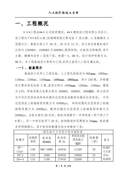 人工挖孔桩施工方案(最终版)