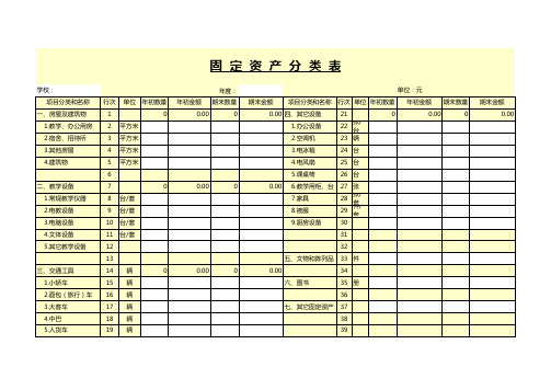 学校固定资产分类表