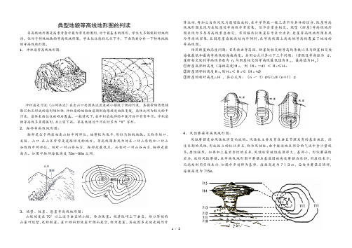 特殊地貌等高线地形图