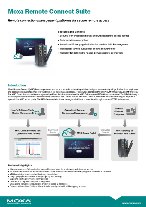 Moxa Remote Connect Suite 用户手册说明书