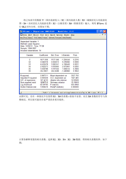 计量经济学模型应用例题