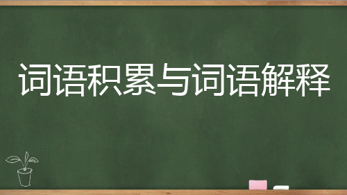 一丰富词语积累课件56张-2021-2022学年高中语文统编版(2019)必修上册