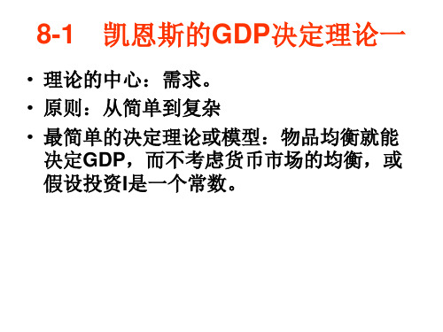 8-1凯恩斯的GDP决定理论一(经济学原理)