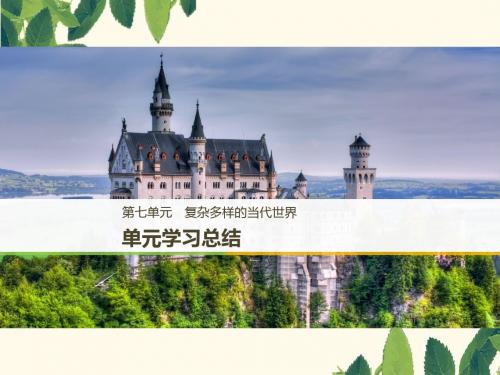 2018-2019学年历史岳麓版必修1课件:第七单元 复杂多样的当代世界 学习总结