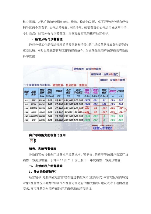 万达广场如何进行有效的商户经营指导