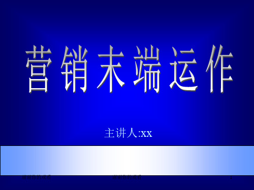 《市场总监培训教材》营销末端.ppt