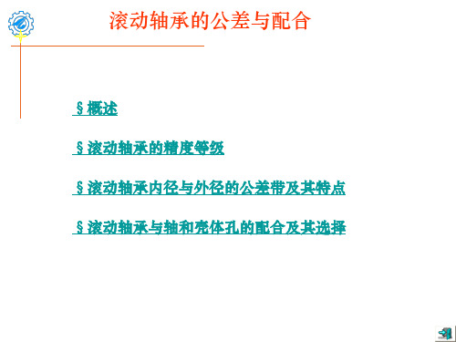 滚动轴承的公差与配合.