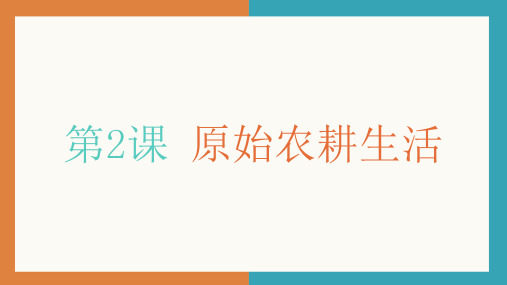 人教部编版七年级历史上册 _原始农耕生活