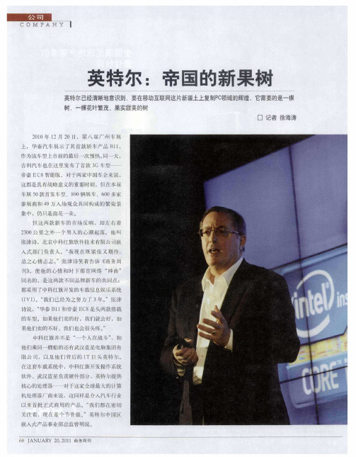 英特尔:帝国的新果树