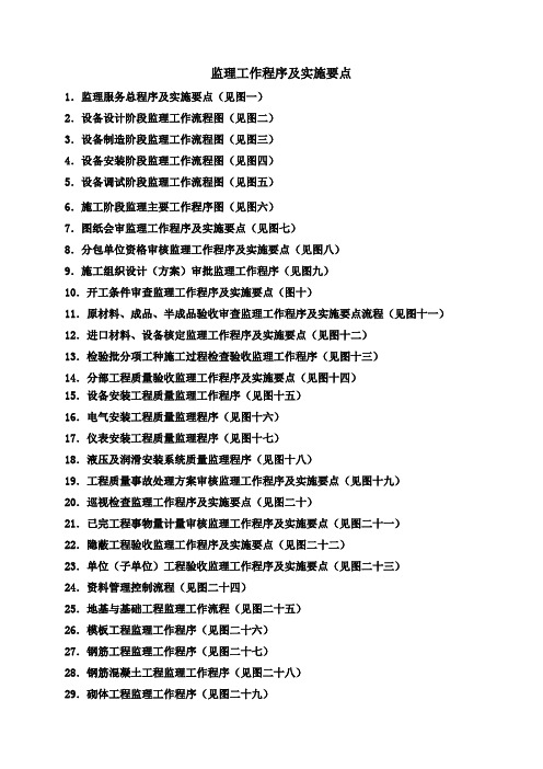 监理工作程序及实施要点