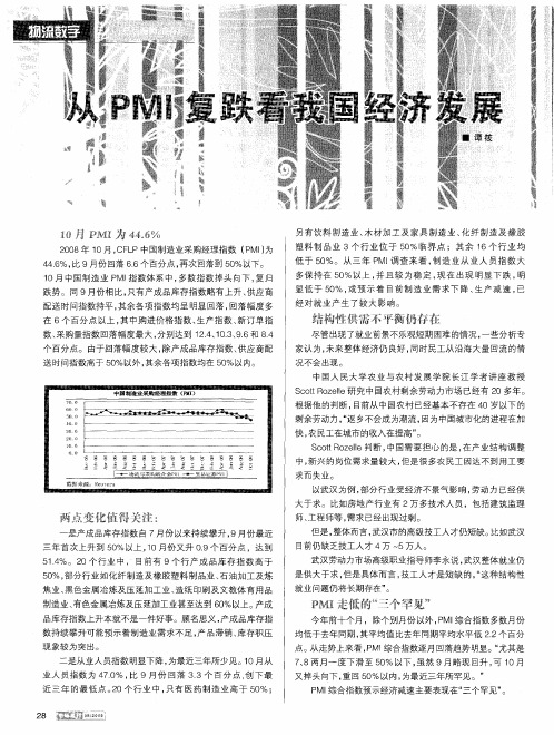 从PMI复跌看我国经济发展