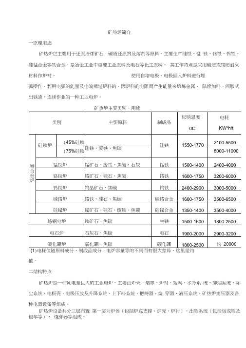 矿热炉基本知识