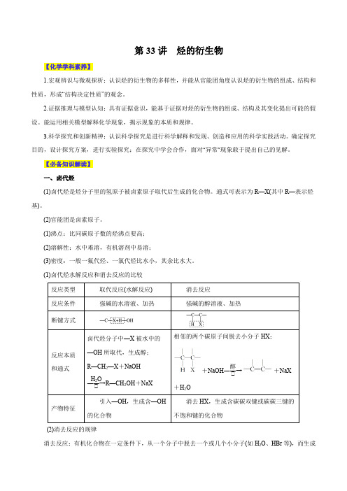 第33讲烃的衍生物(讲)2024年高考化学