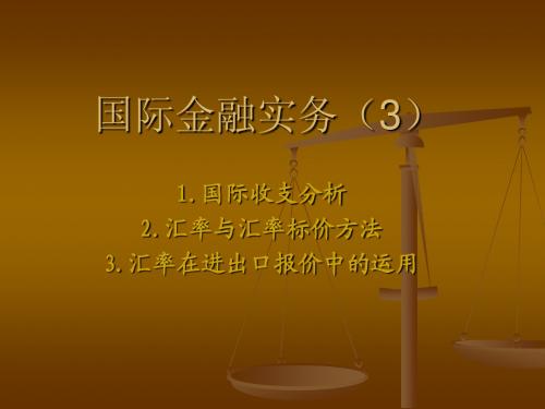 国际金融实务(3)