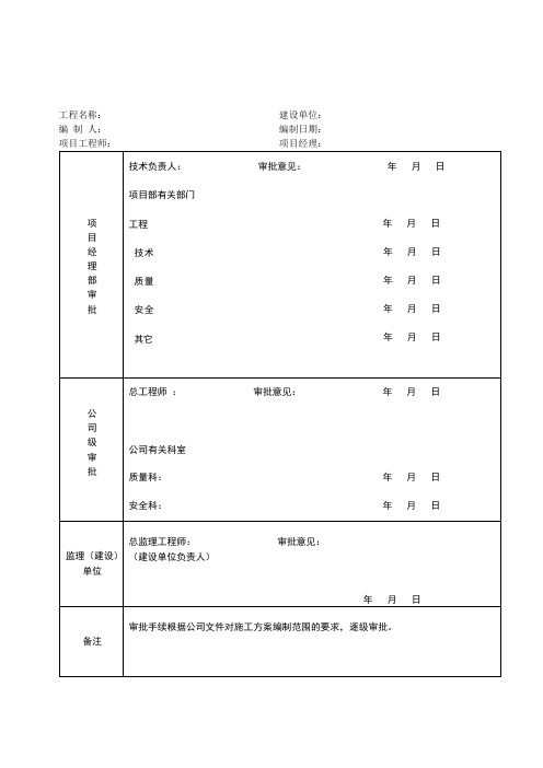 施工解决方案审批表