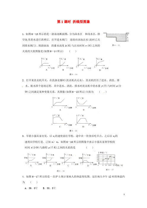 七年级数学下册第三章变量之间的关系3用图象表示的变量间关系第1课时折线型图象练习1新版北师大版2