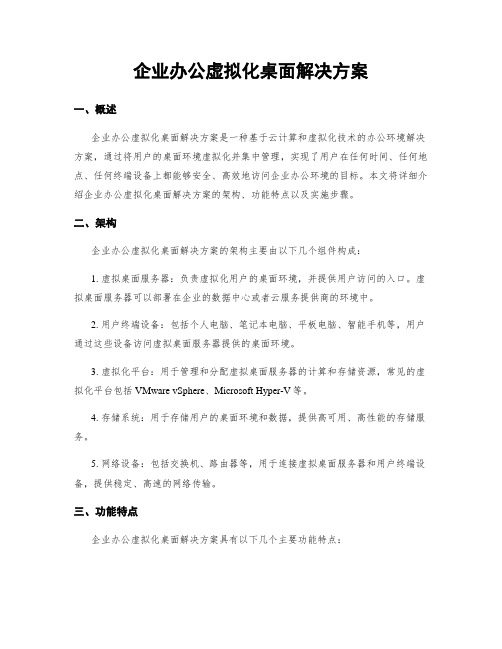 企业办公虚拟化桌面解决方案