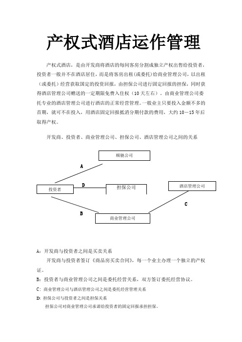 产权式酒店运作管理