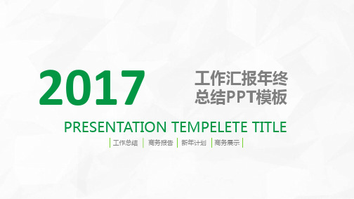 2017年商务展示、工作总结、新年计划、商务报告ppt模板