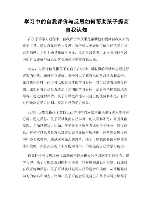 学习中的自我评价与反思如何帮助孩子提高自我认知