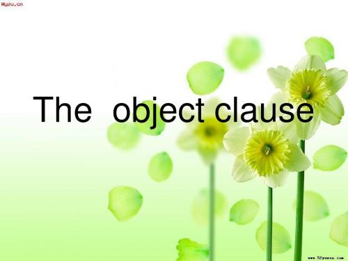 object clause宾语从句