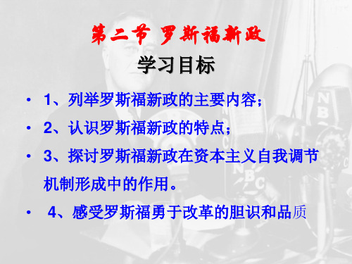 人民版高一历史必修二专题六罗斯福新政与当代资本主义第2课罗斯福新 政课件 (共20张PPT)(共20张PPT)