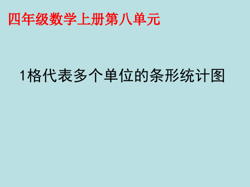 青岛版四年级数学上册第八单元格代表多个单位的条形统计图课件