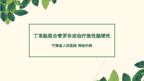 丁苯酞联合替罗非班治疗急性脑梗死PPT课件