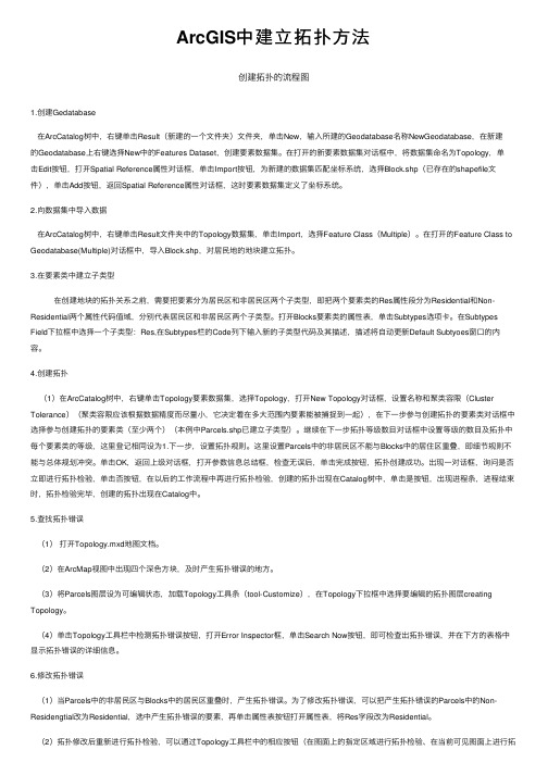 ArcGIS中建立拓扑方法