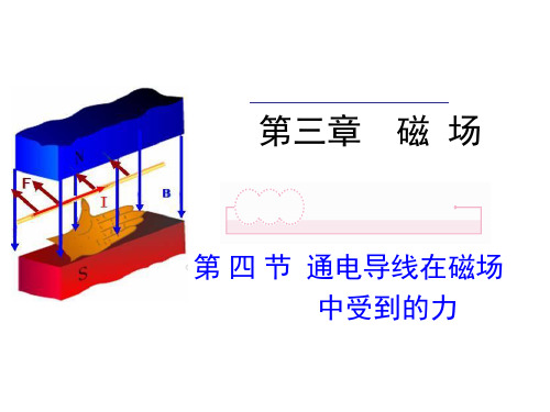 人教版高中物理选修3-1 第三章第4节通电导线在磁场中受到的力(共25张PPT+素材)