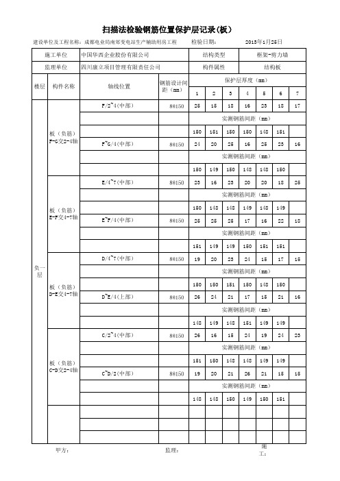 钢筋保护层扫描自动计算表