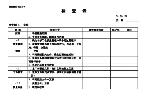 产品质量检验记录表(42个doc)6