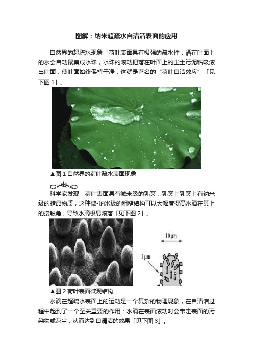 图解：纳米超疏水自清洁表面的应用