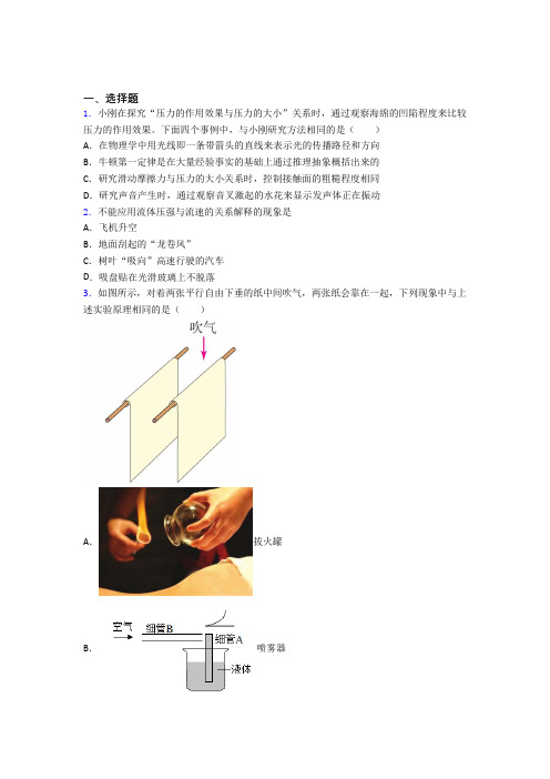天津市初中物理八年级下册期中检测卷(含答案解析)