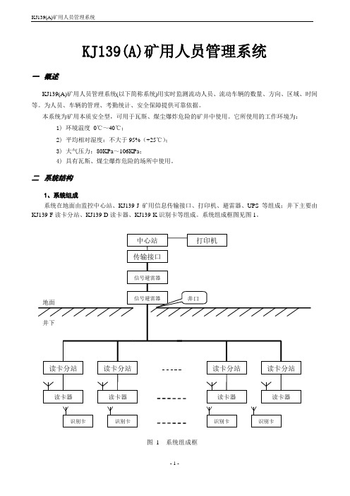 KJ139(A)矿用人员管理系统说明