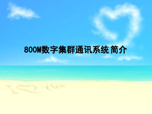 800M数字集群通讯系统资料