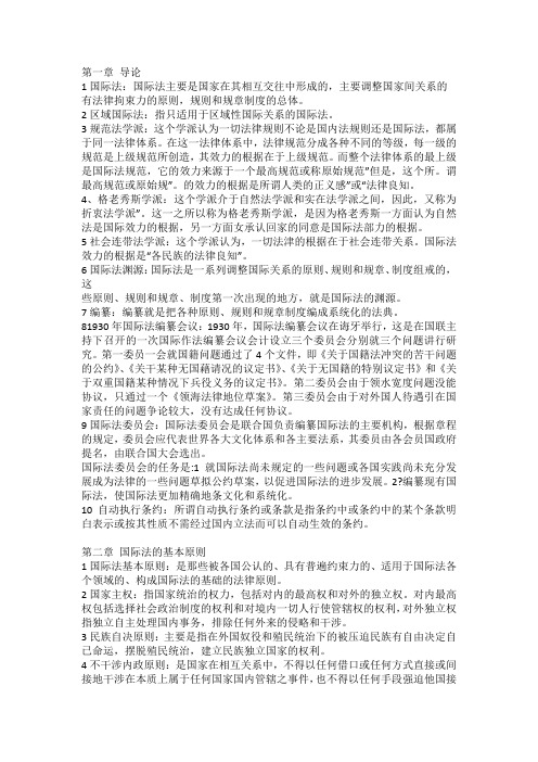 国际法复习资料