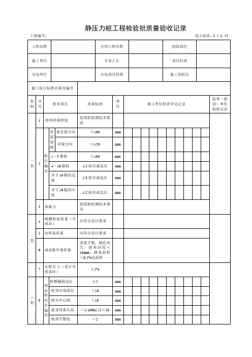 3.1.5.12土和灰土挤密桩工程检验批质量验收记录