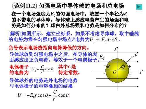 导体球放到匀强电场中之后