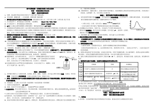 高中生物选修1复习提纲