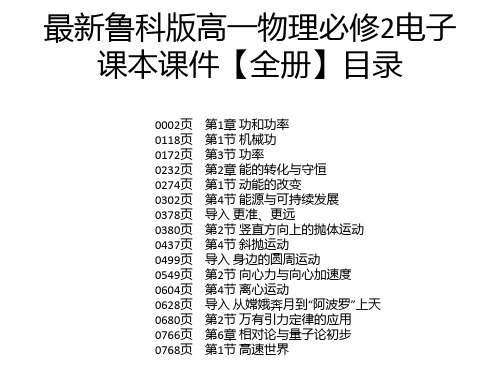 最新鲁科版高一物理必修2电子课本课件【全册】