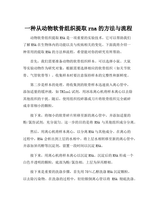 一种从动物软骨组织提取rna的方法与流程