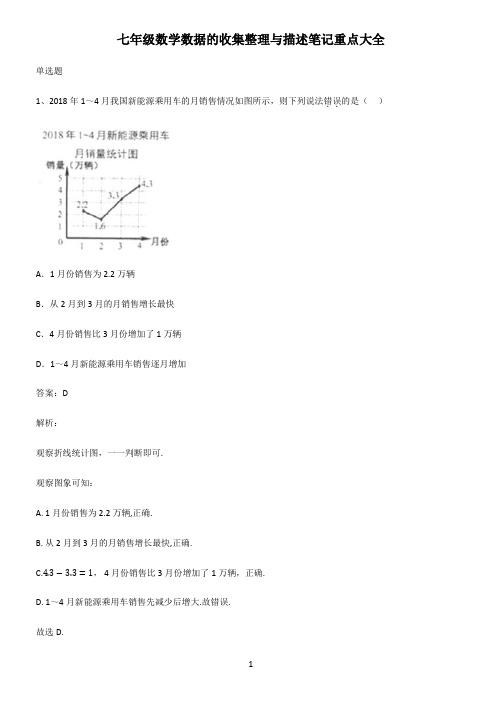 七年级数学数据的收集整理与描述笔记重点大全